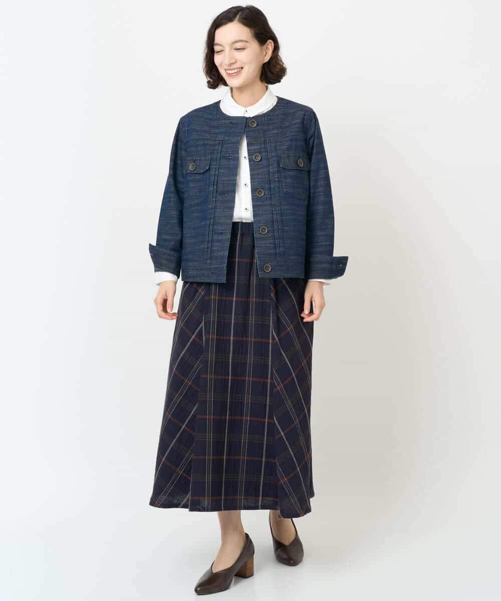 NHDJB20390 GIANNI LO GIUDICE(小さいサイズ)(メゾン ドゥ サンク) レインボーデニムジャケット ネイビー