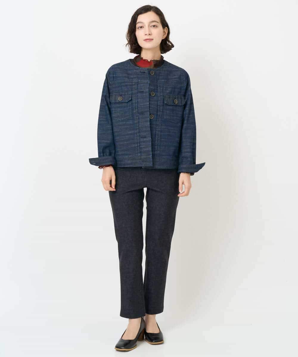 NHDJB20390 GIANNI LO GIUDICE(小さいサイズ)(メゾン ドゥ サンク) レインボーデニムジャケット ネイビー