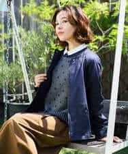 NHDJD14390 GIANNI LO GIUDICE(小さいサイズ)(メゾン ドゥ サンク) [セットアップ対応]デニムライクシャンブレージャケット ネイビー