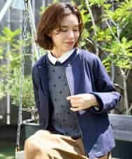 NHDJD14390 GIANNI LO GIUDICE(小さいサイズ)(メゾン ドゥ サンク) [セットアップ対応]デニムライクシャンブレージャケット ネイビー