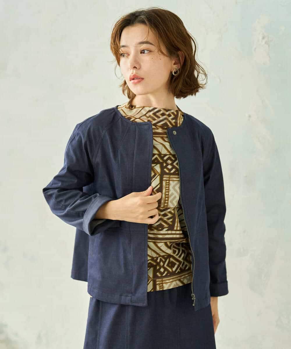 NHDJD14390 GIANNI LO GIUDICE(小さいサイズ) [セットアップ対応]デニムライクシャンブレージャケット