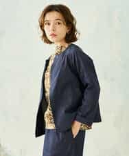 NHDJD14390 GIANNI LO GIUDICE(小さいサイズ)(メゾン ドゥ サンク) [セットアップ対応]デニムライクシャンブレージャケット ネイビー