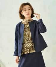 NHDJD14390 GIANNI LO GIUDICE(小さいサイズ)(メゾン ドゥ サンク) [セットアップ対応]デニムライクシャンブレージャケット ネイビー