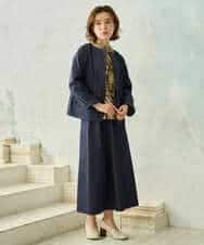 NHDJD14390 GIANNI LO GIUDICE(小さいサイズ)(メゾン ドゥ サンク) [セットアップ対応]デニムライクシャンブレージャケット ネイビー