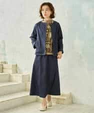 NHDJD14390 GIANNI LO GIUDICE(小さいサイズ)(メゾン ドゥ サンク) [セットアップ対応]デニムライクシャンブレージャケット ネイビー
