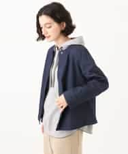 NHDJD14390 GIANNI LO GIUDICE(小さいサイズ)(メゾン ドゥ サンク) [セットアップ対応]デニムライクシャンブレージャケット ネイビー