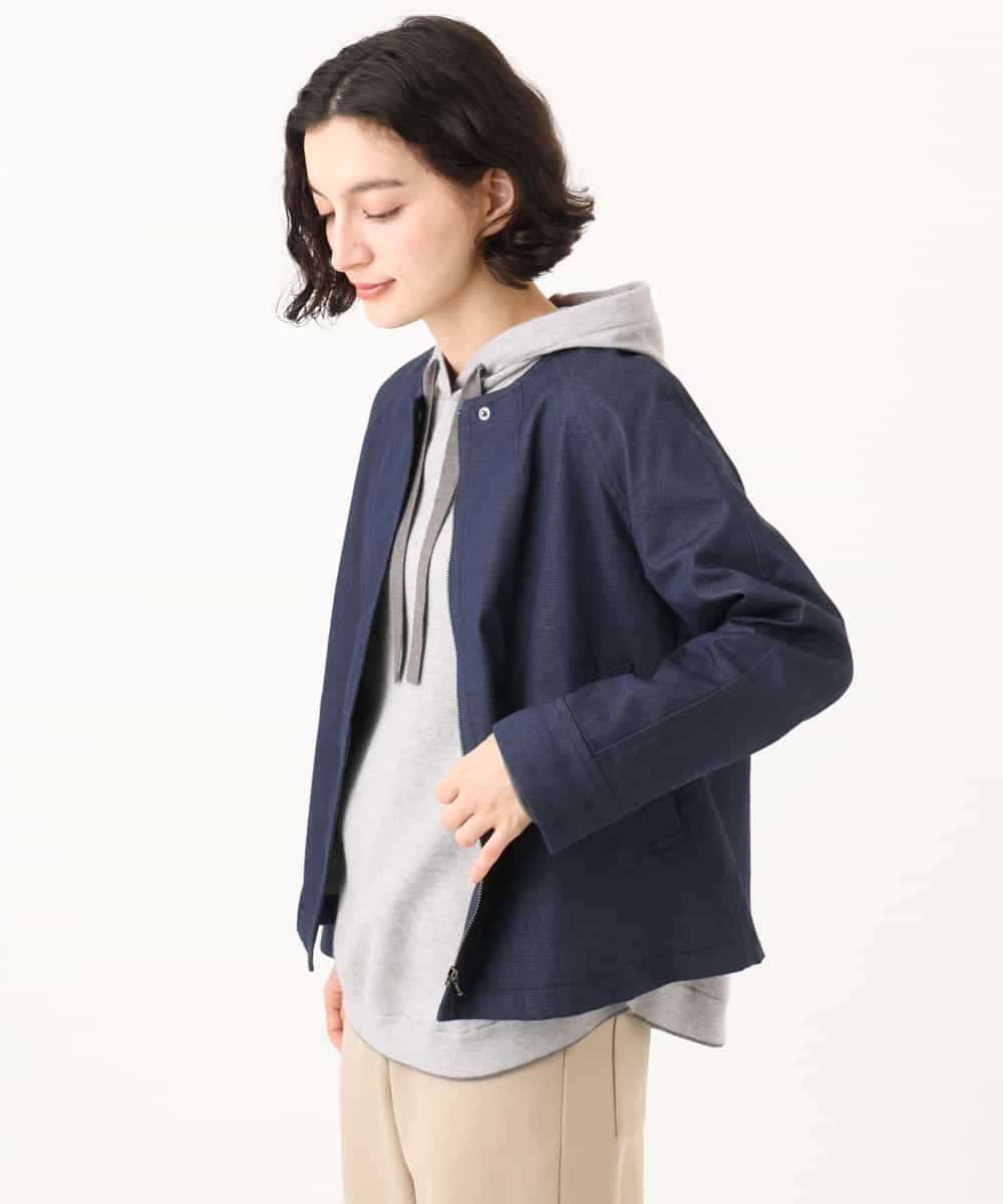 NHDJD14390 GIANNI LO GIUDICE(小さいサイズ)(メゾン ドゥ サンク) [セットアップ対応]デニムライクシャンブレージャケット ネイビー