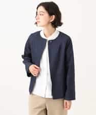 NHDJD14390 GIANNI LO GIUDICE(小さいサイズ)(メゾン ドゥ サンク) [セットアップ対応]デニムライクシャンブレージャケット ネイビー