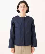 NHDJD14390 GIANNI LO GIUDICE(小さいサイズ)(メゾン ドゥ サンク) [セットアップ対応]デニムライクシャンブレージャケット ネイビー
