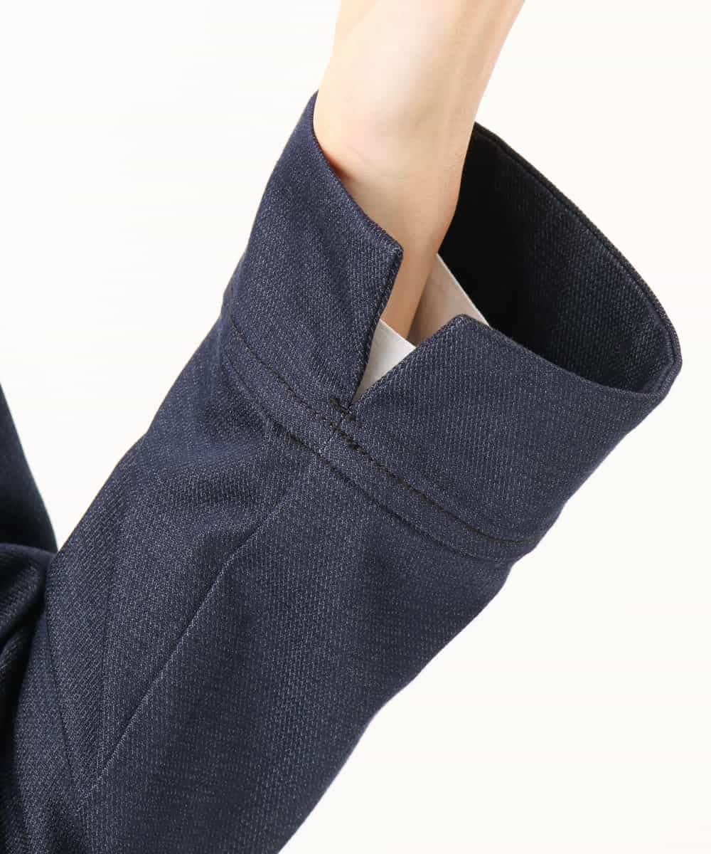 NHDJD14390 GIANNI LO GIUDICE(小さいサイズ)(メゾン ドゥ サンク) [セットアップ対応]デニムライクシャンブレージャケット ネイビー