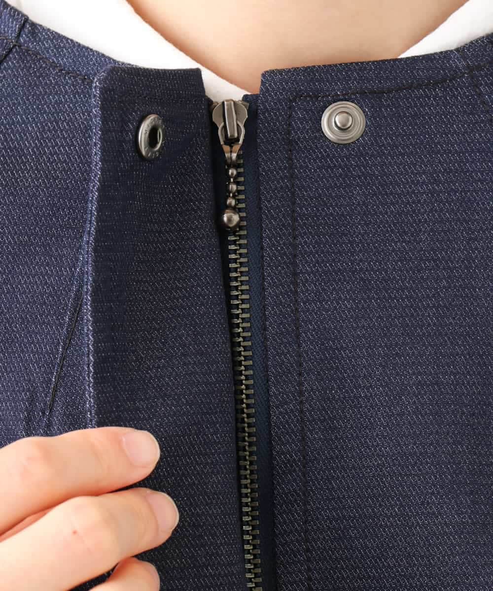 NHDJD14390 GIANNI LO GIUDICE(小さいサイズ)(メゾン ドゥ サンク) [セットアップ対応]デニムライクシャンブレージャケット ネイビー