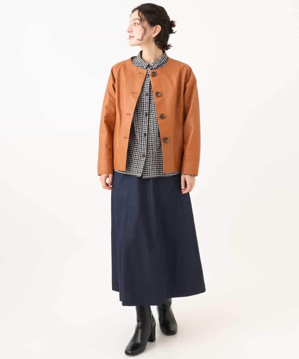 NHDJD15790 GIANNI LO GIUDICE(小さいサイズ)(メゾン ドゥ サンク) シープレザージャケット オレンジ