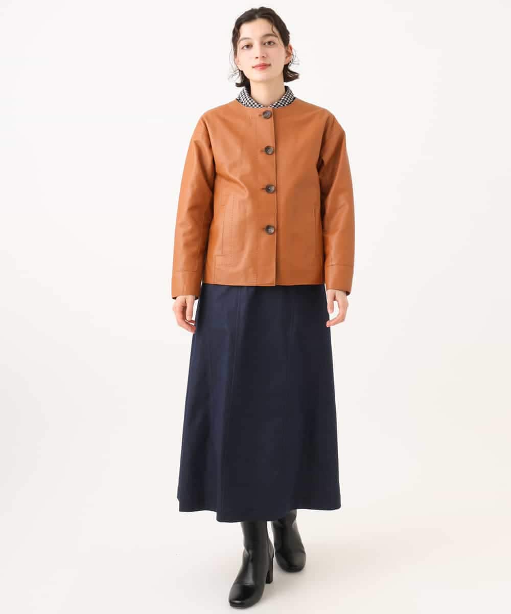 NHDJD15790 GIANNI LO GIUDICE(小さいサイズ)(メゾン ドゥ サンク) シープレザージャケット オレンジ