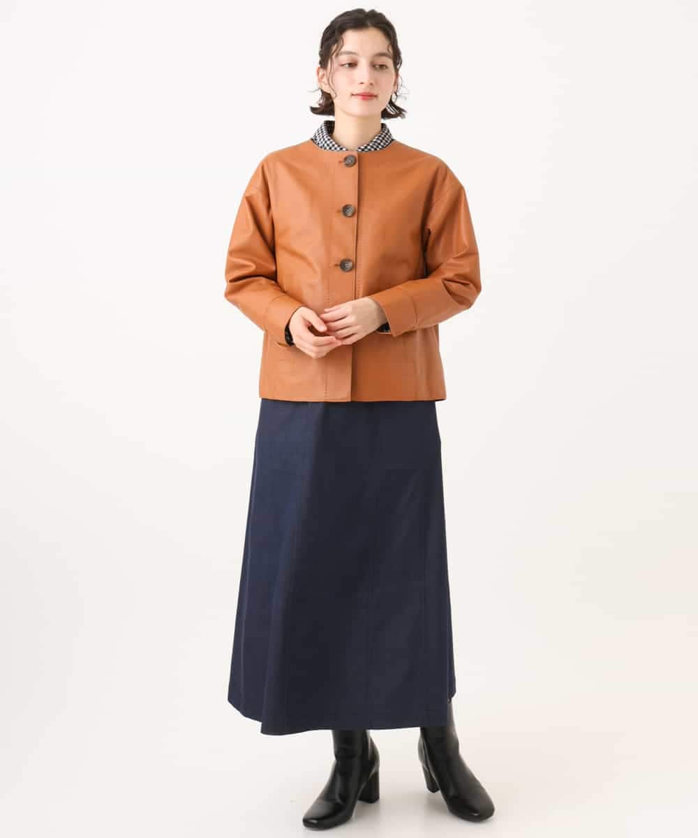 NHDJD15790 GIANNI LO GIUDICE(小さいサイズ)(メゾン ドゥ サンク) シープレザージャケット オレンジ