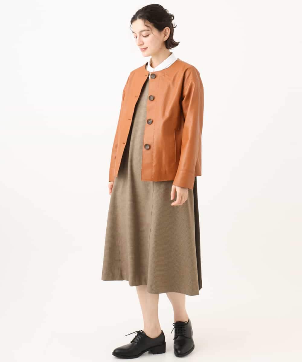 NHDJD15790 GIANNI LO GIUDICE(小さいサイズ)(メゾン ドゥ サンク) シープレザージャケット オレンジ