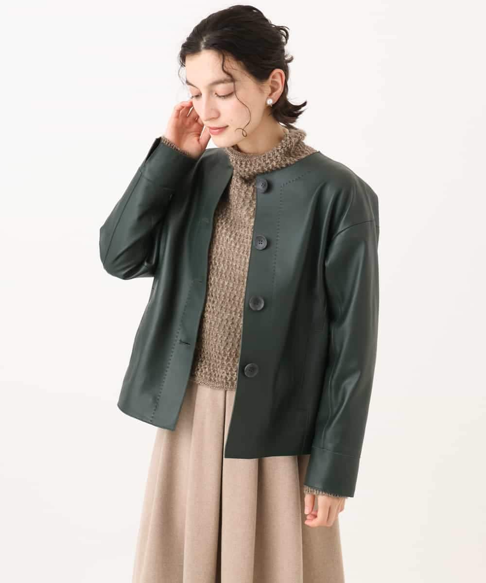 NHDJD15790 GIANNI LO GIUDICE(小さいサイズ)(メゾン ドゥ サンク) シープレザージャケット オレンジ