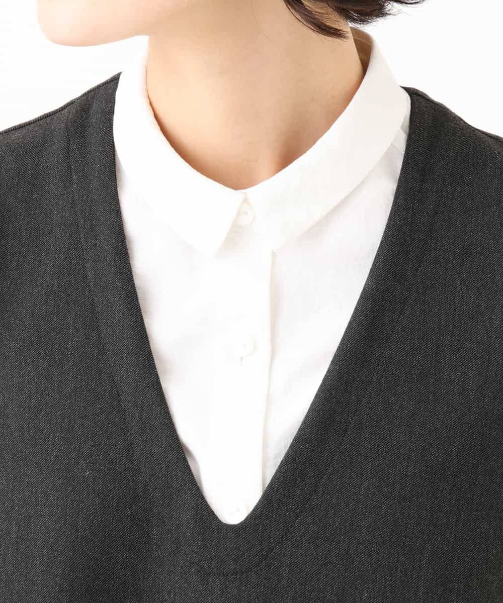 NHDJD18250 GIANNI LO GIUDICE(小さいサイズ)(メゾン ドゥ サンク) [日本製/セットアップ対応]アルガンギャバベスト ダークグレー