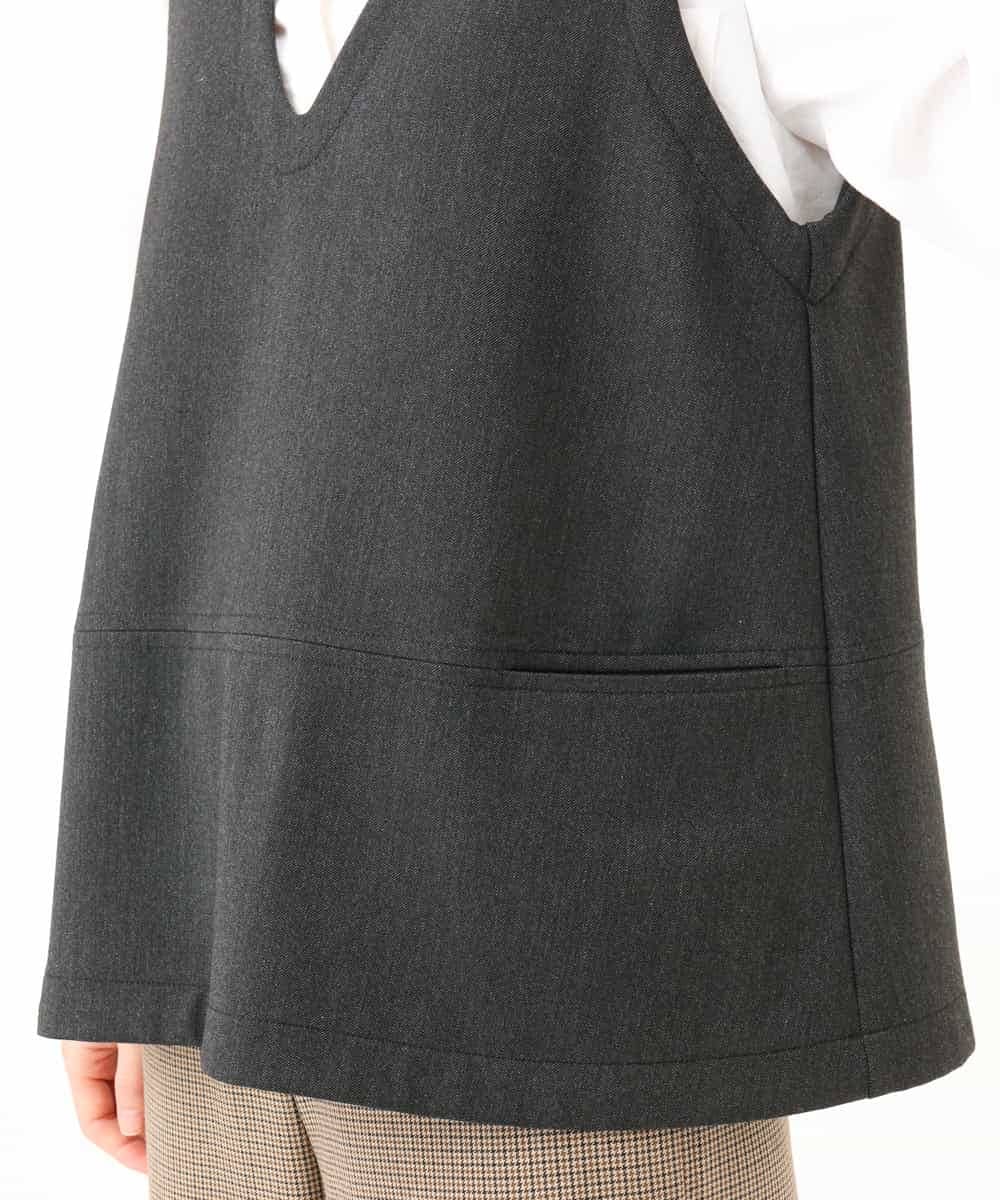 NHDJD18250 GIANNI LO GIUDICE(小さいサイズ)(メゾン ドゥ サンク) [日本製/セットアップ対応]アルガンギャバベスト ダークグレー