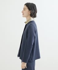 NHDJR80270 GIANNI LO GIUDICE(小さいサイズ)(メゾン ドゥ サンク) 【セットアップ対応】デニムジャージーノーカラージャケット ネイビー