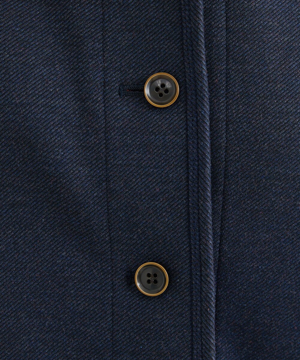 NHDJR80270 GIANNI LO GIUDICE(小さいサイズ)(メゾン ドゥ サンク) 【セットアップ対応】デニムジャージーノーカラージャケット ネイビー