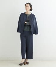 NHDJR80270 GIANNI LO GIUDICE(小さいサイズ)(メゾン ドゥ サンク) 【セットアップ対応】デニムジャージーノーカラージャケット ネイビー