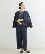 NHDJR80270 GIANNI LO GIUDICE(小さいサイズ)(メゾン ドゥ サンク) 【セットアップ対応】デニムジャージーノーカラージャケット ネイビー