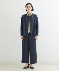 NHDJR80270 GIANNI LO GIUDICE(小さいサイズ)(メゾン ドゥ サンク) 【セットアップ対応】デニムジャージーノーカラージャケット ネイビー