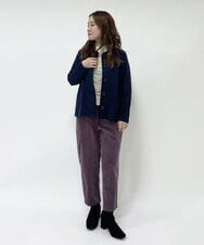 NHDJR80270 GIANNI LO GIUDICE(小さいサイズ)(メゾン ドゥ サンク) 【セットアップ対応】デニムジャージーノーカラージャケット ネイビー