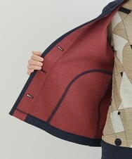 NHDJR80270 GIANNI LO GIUDICE(小さいサイズ)(メゾン ドゥ サンク) 【セットアップ対応】デニムジャージーノーカラージャケット ネイビー