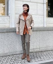 NHDJR82390 GIANNI LO GIUDICE(小さいサイズ)(メゾン ドゥ サンク) ストレッチタフタスタンドカラーブルゾン ベージュ