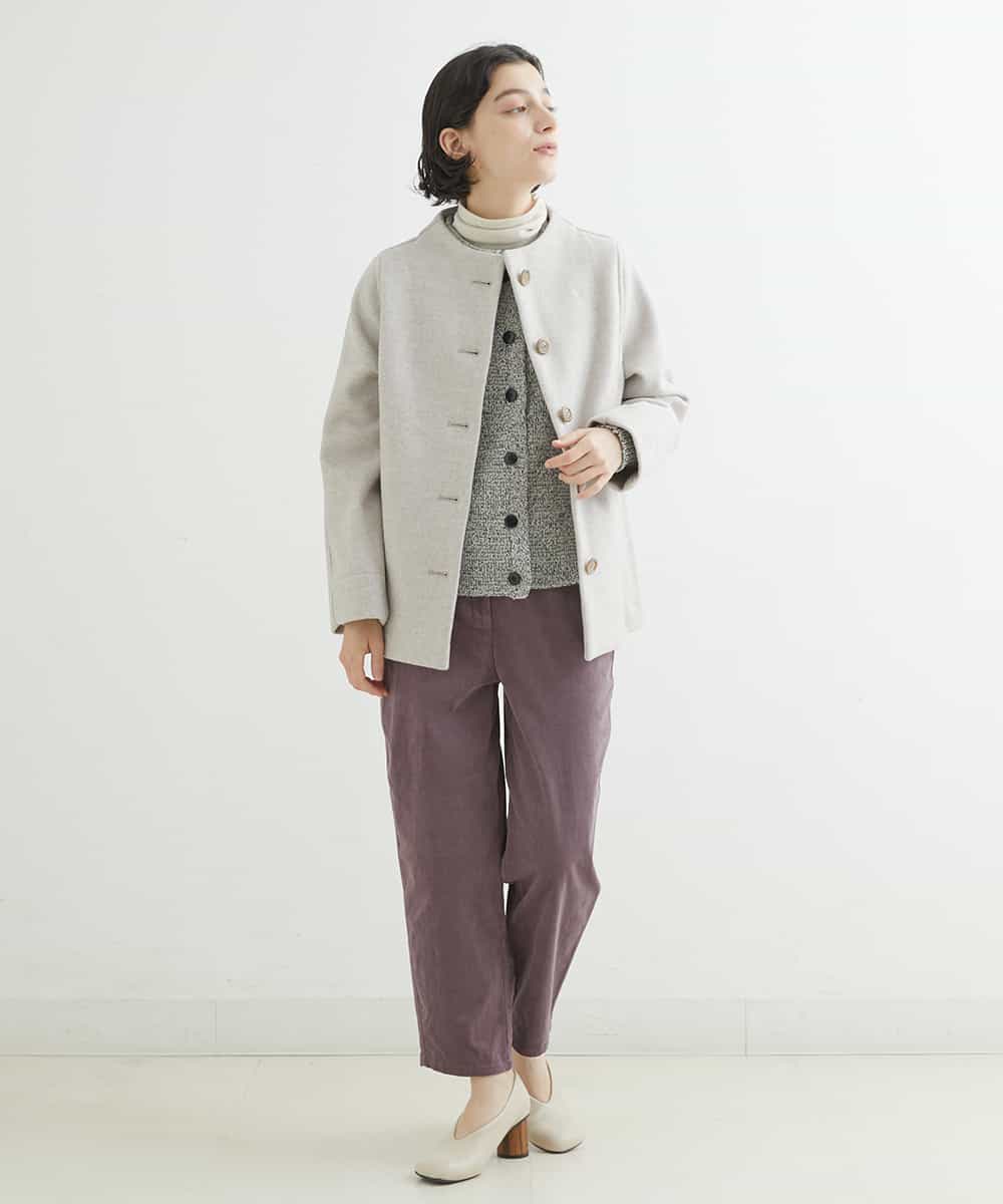 SALE/101%OFF】 DESIGN WORKS ダブルフェイスノーカラーコート 新品