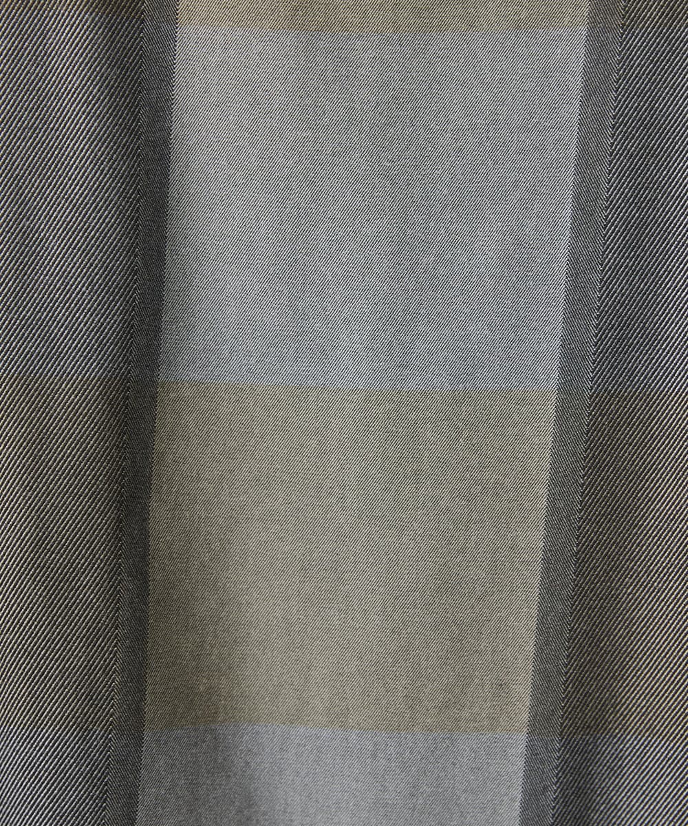 NHDJU21390 GIANNI LO GIUDICE(小さいサイズ)(メゾン ドゥ サンク) 先染めチェックギャバジンロングジレ グレー系