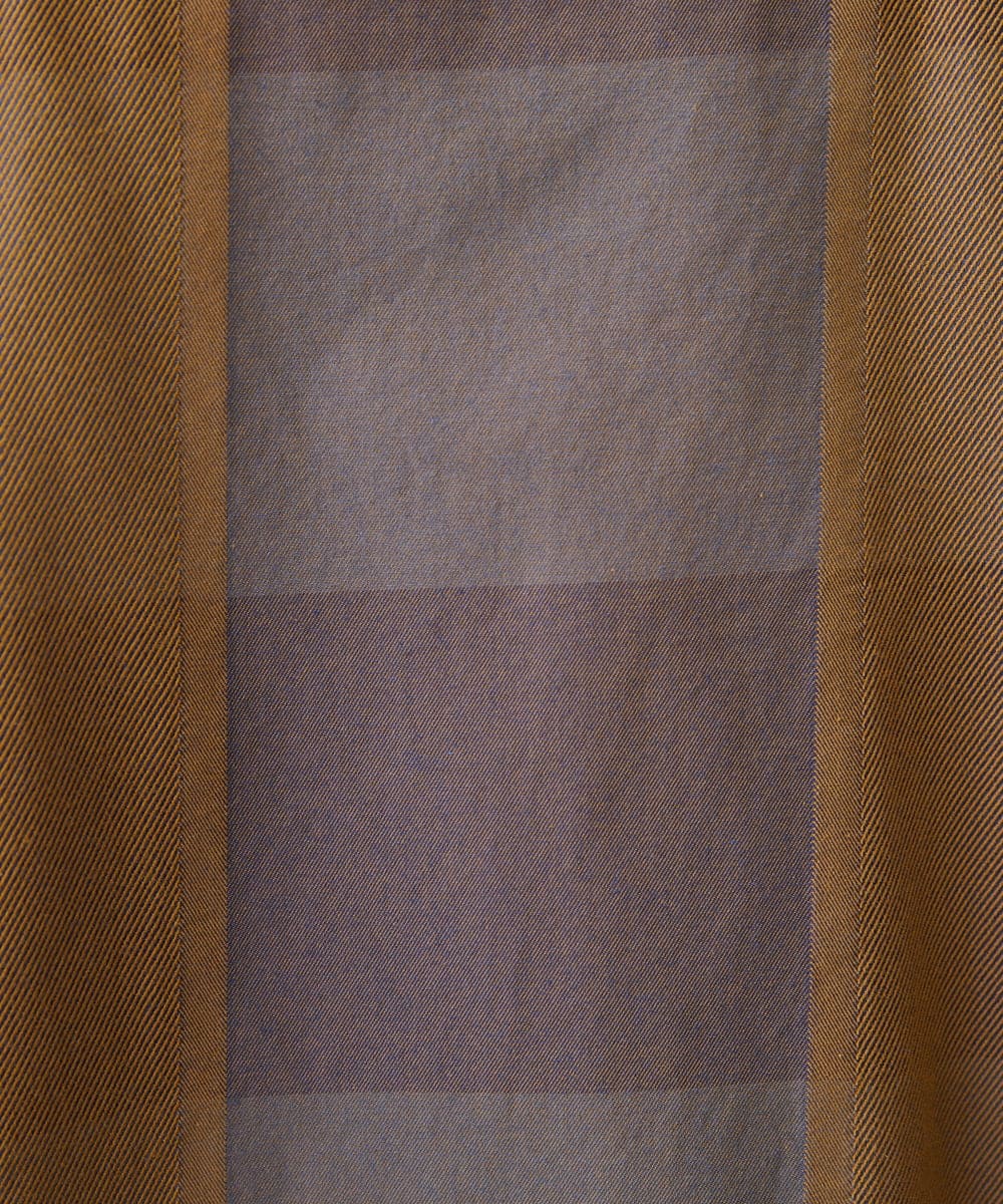 NHDJU21390 GIANNI LO GIUDICE(小さいサイズ)(メゾン ドゥ サンク) 先染めチェックギャバジンロングジレ グレー系