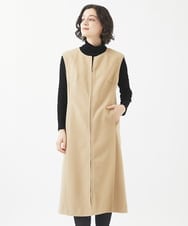 NHEAC88390 GIANNI LO GIUDICE(小さいサイズ)(メゾン ドゥ サンク) [セットアップ対応]圧縮ジャージージャンパースカート ベージュ