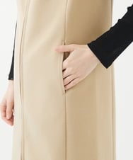 NHEAC88390 GIANNI LO GIUDICE(小さいサイズ)(メゾン ドゥ サンク) [セットアップ対応]圧縮ジャージージャンパースカート ベージュ