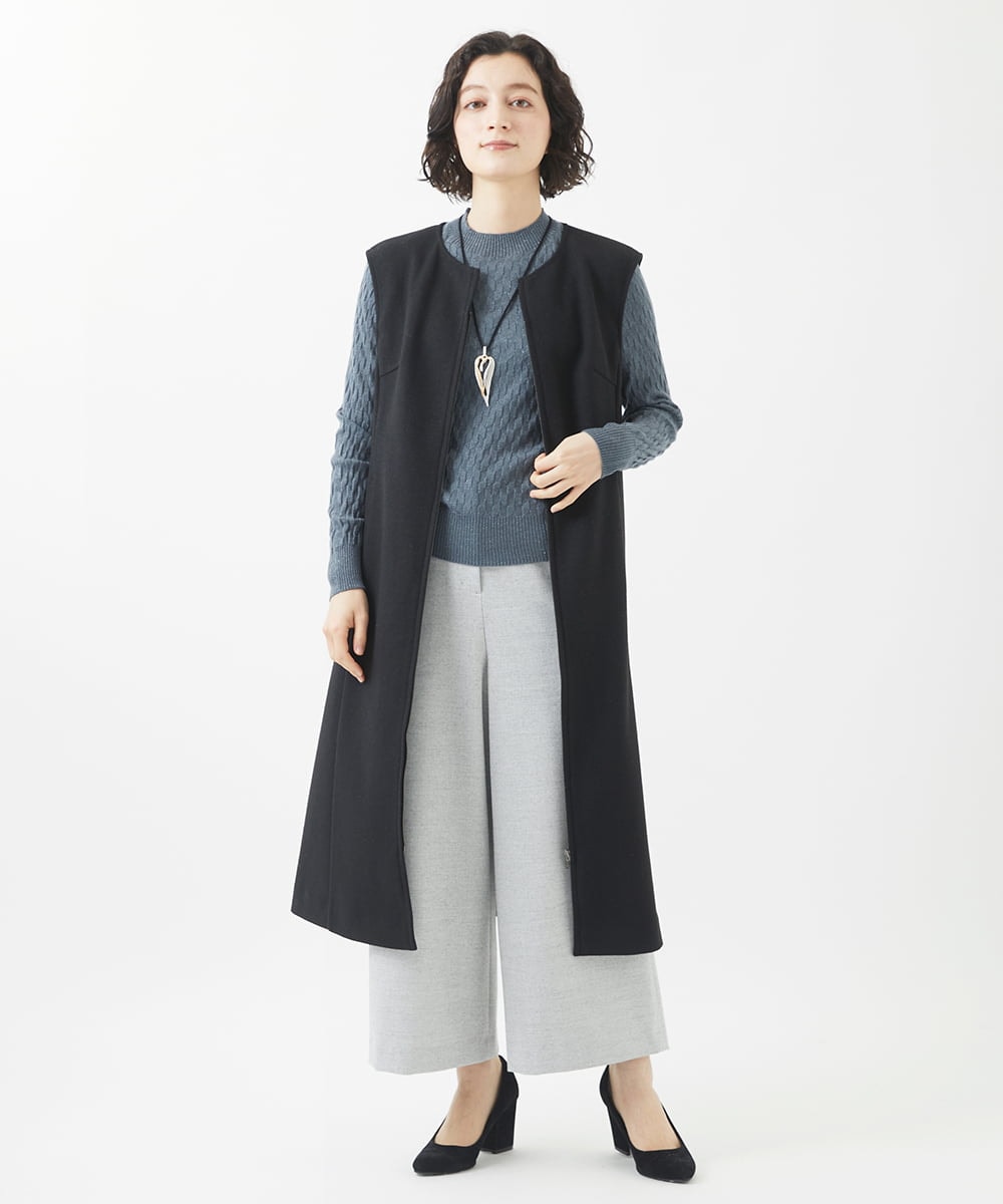 NHEAC88390 GIANNI LO GIUDICE(小さいサイズ)(メゾン ドゥ サンク) [セットアップ対応]圧縮ジャージージャンパースカート ベージュ