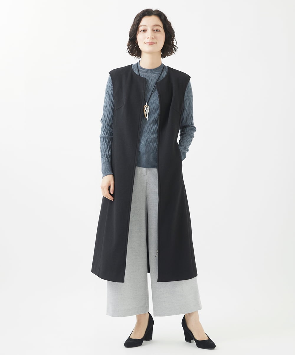 NHEAC88390 GIANNI LO GIUDICE(小さいサイズ)(メゾン ドゥ サンク) [セットアップ対応]圧縮ジャージージャンパースカート ベージュ