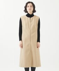 NHEAC88390 GIANNI LO GIUDICE(小さいサイズ)(メゾン ドゥ サンク) [セットアップ対応]圧縮ジャージージャンパースカート ベージュ