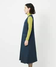NHEAE12390 GIANNI LO GIUDICE(小さいサイズ)(メゾン ドゥ サンク) デニムカラーリバーワンピース グリーン