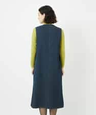 NHEAE12390 GIANNI LO GIUDICE(小さいサイズ)(メゾン ドゥ サンク) デニムカラーリバーワンピース グリーン