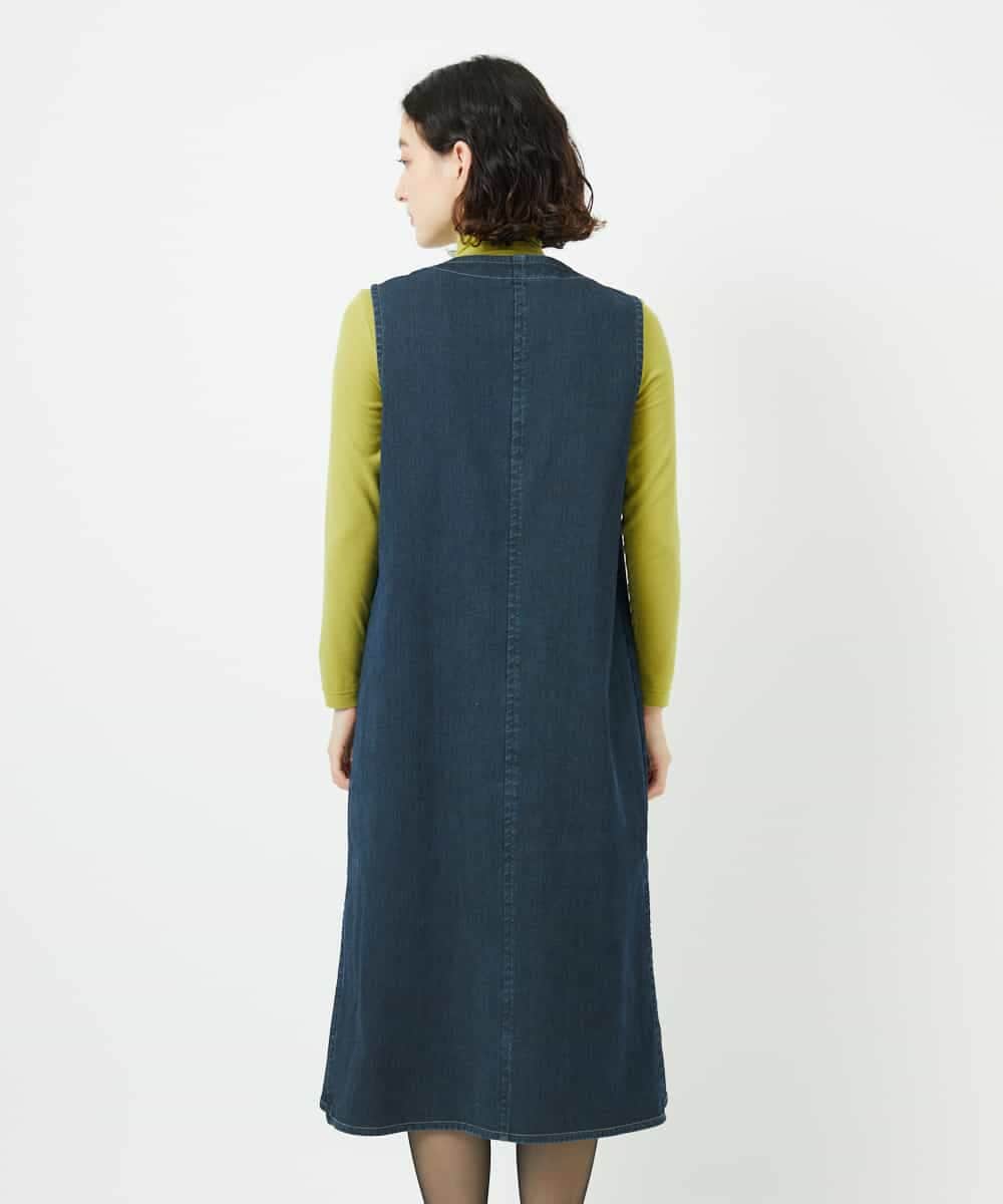 NHEAE12390 GIANNI LO GIUDICE(小さいサイズ)(メゾン ドゥ サンク) デニムカラーリバーワンピース グリーン