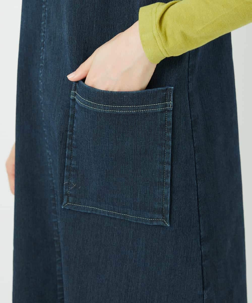 NHEAE12390 GIANNI LO GIUDICE(小さいサイズ)(メゾン ドゥ サンク) デニムカラーリバーワンピース グリーン