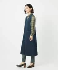 NHEAE12390 GIANNI LO GIUDICE(小さいサイズ)(メゾン ドゥ サンク) デニムカラーリバーワンピース グリーン