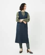 NHEAE12390 GIANNI LO GIUDICE(小さいサイズ)(メゾン ドゥ サンク) デニムカラーリバーワンピース グリーン