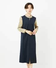 NHEAF81330 GIANNI LO GIUDICE(小さいサイズ)(メゾン ドゥ サンク) [セットアップ対応]デニムジャージージャンパースカート ネイビー