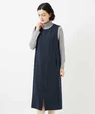 NHEAF81330 GIANNI LO GIUDICE(小さいサイズ)(メゾン ドゥ サンク) [セットアップ対応]デニムジャージージャンパースカート ネイビー