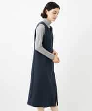 NHEAF81330 GIANNI LO GIUDICE(小さいサイズ)(メゾン ドゥ サンク) [セットアップ対応]デニムジャージージャンパースカート ネイビー