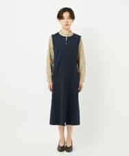 NHEAF81330 GIANNI LO GIUDICE(小さいサイズ)(メゾン ドゥ サンク) [セットアップ対応]デニムジャージージャンパースカート ネイビー