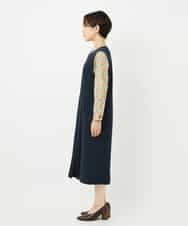 NHEAF81330 GIANNI LO GIUDICE(小さいサイズ)(メゾン ドゥ サンク) [セットアップ対応]デニムジャージージャンパースカート ネイビー