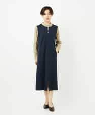 NHEAF81330 GIANNI LO GIUDICE(小さいサイズ)(メゾン ドゥ サンク) [セットアップ対応]デニムジャージージャンパースカート ネイビー